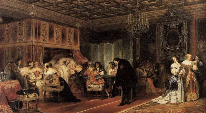 Paul Delaroche Cardinal Mazarin-s Last Sickness china oil painting image